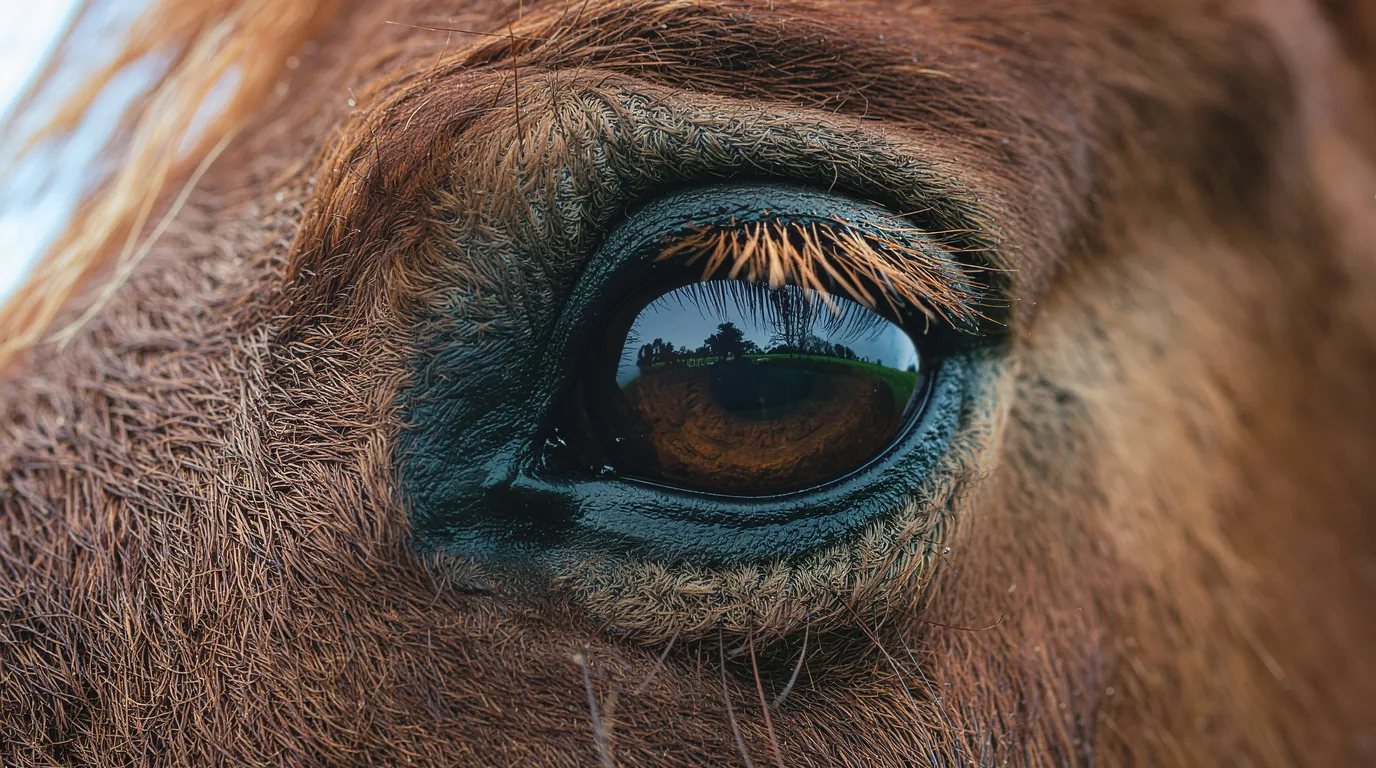 Un regard de cheval au Écurie de serres, Soumensac