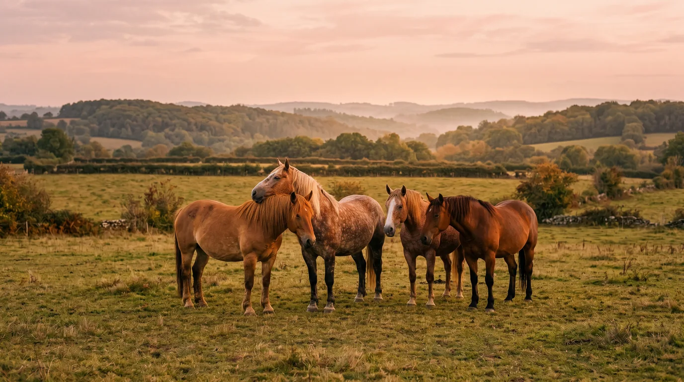 Les chevaux du Écurie de serres en liberté, Lot-et-Garonne